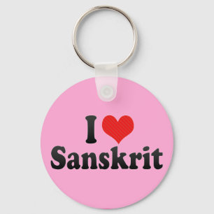 I Liebe Sanskrit Schlüsselanhänger