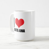I Liebe Santa Ana Kaffeetasse (Vorderseite Links)