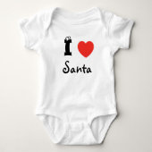 I Liebe Santa Baby Strampler (Vorderseite)