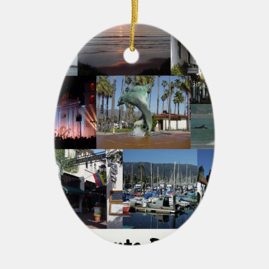 I Liebe Santa Barbara .png Keramikornament (Vorne)