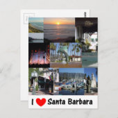 I Liebe Santa Barbara Postkarte (Vorne/Hinten)