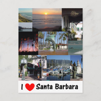 I Liebe Santa Barbara Postkarte