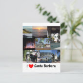 I Liebe Santa Barbara Postkarte (Stehend Vorderseite)