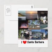 I Liebe Santa Barbara Postkarte (Vorne/Hinten)
