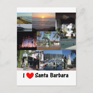 I Liebe Santa Barbara Postkarte