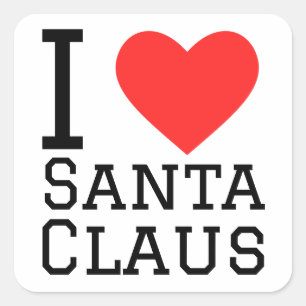 I Liebe Santa Claus Aufkleber