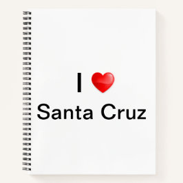 I Liebe santa Cruz Notizblock