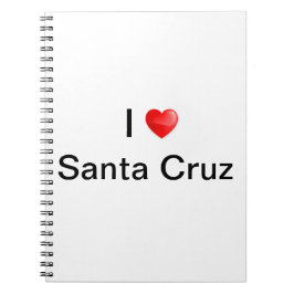 I Liebe santa Cruz Notizblock
