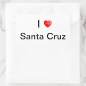 I Liebe santa Cruz Rechteckiger Aufkleber (Tasche)