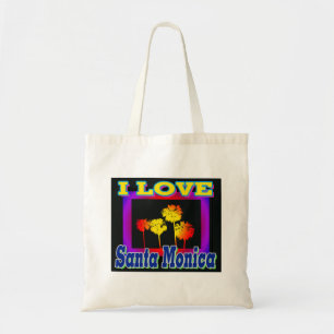 I LIEBE Santa Monica Palmen in der Kiste Tragetasche