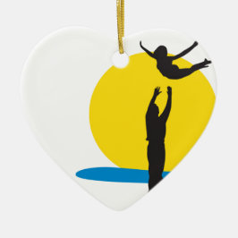 I Liebe-Santa Monica ursprünglicher Muskel-Strand Keramikornament