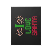 I Liebe Santa Notizblock (Rotiert)