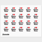 I Liebe Santa Rosa Runder Aufkleber (Blatt)
