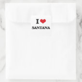 I Liebe Santana Quadratischer Aufkleber (Tasche)