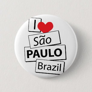 I Liebe Sao-Paulo Brasilien Button