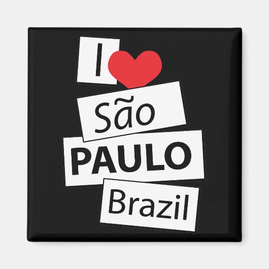 I Liebe Sao Paulo Brasilien Magnet (Vorne)