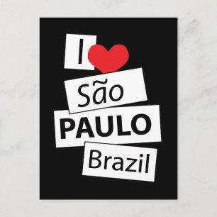 I Liebe Sao Paulo Brasilien Postkarte
