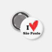 I Liebe São Paulo Magnet (Vorderseite/Rückseite)