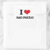 I Liebe Sao Paulo Quadratischer Aufkleber (Tasche)