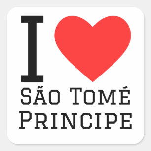 I Liebe sao tomé and principe Quadratischer Aufkleber