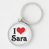 I Liebe Sara Schlüsselanhänger (Vorne)