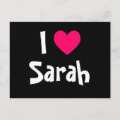I Liebe Sarah Postkarte (Vorderseite)