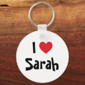 I Liebe Sarah Schlüsselanhänger (Vorderseite)