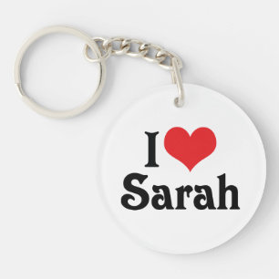I Liebe Sarah Schlüsselanhänger