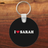 I LIEBE SARAH SCHLÜSSELANHÄNGER (Vorderseite)