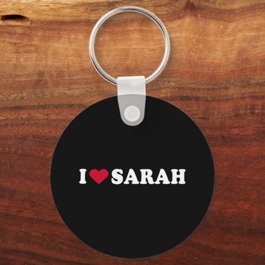 I LIEBE SARAH SCHLÜSSELANHÄNGER (Vorderseite)