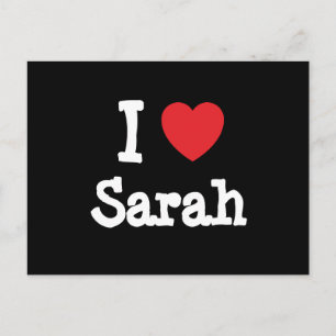 I Liebe Sarah T - Shirt Postkarte
