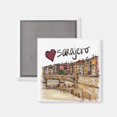 I Liebe Sarajevo Magnet (Vorderseite/Rückseite)