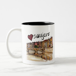 I Liebe Sarajevo Zweifarbige Tasse