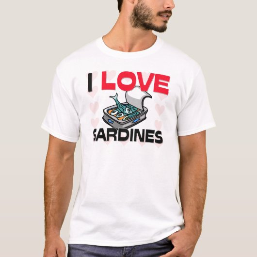 I Liebe-Sardinen T-Shirt (Vorderseite)