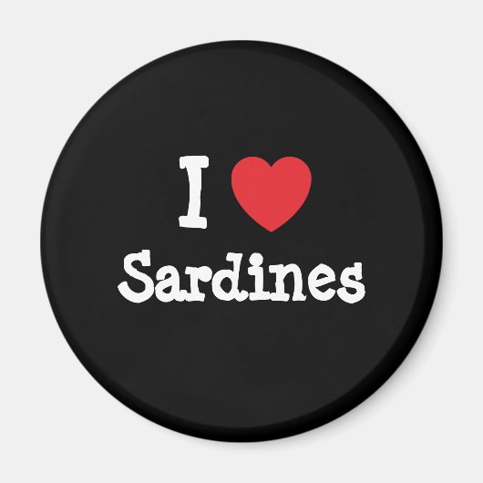 I Liebe Sardines T - Shirt Magnet (Vorne)