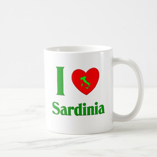 I Liebe Sardinien Italien Kaffeetasse (Rechts)