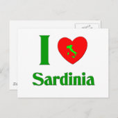 I Liebe Sardinien Italien Postkarte (Vorne/Hinten)