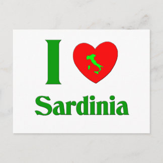 I Liebe Sardinien Italien Postkarte