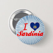 I Liebe Sardinien, New York Button (Vorne & Hinten)