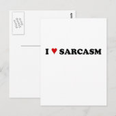 I Liebe Sarkasmus Postkarte (Vorne/Hinten)