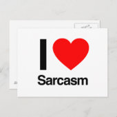 i Liebe Sarkasmus Postkarte (Vorne/Hinten)