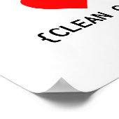 I Liebe - Sauberer Code Poster (Ecke)