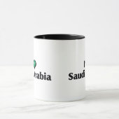 I Liebe Saudi-Arabien-Flagge Tasse (Zentrum)