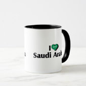 I Liebe Saudi-Arabien-Flagge Tasse (VorderseiteRechts)