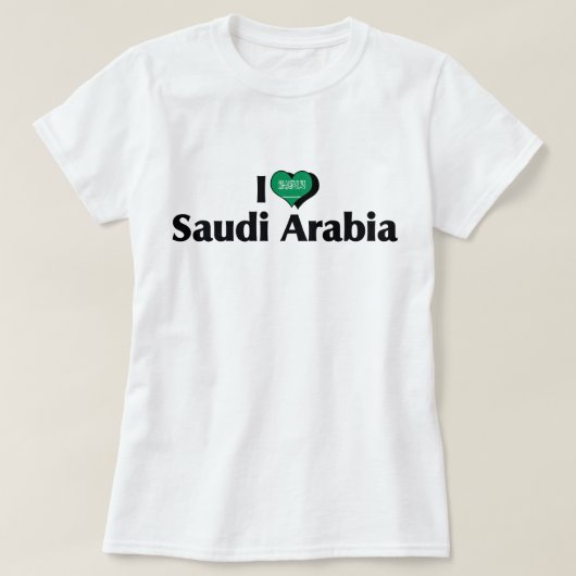 I Liebe Saudi-Arabien Flaggen-Shirt T-Shirt (Design vorne)