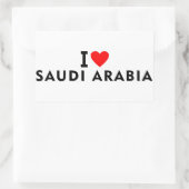 I Liebe Saudi-Arabien Land wie Herzreise Rechteckiger Aufkleber (Tasche)