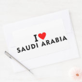 I Liebe Saudi-Arabien Land wie Herzreise Rechteckiger Aufkleber (Umschlag)