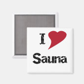 I Liebe Sauna Magnet (Vorderseite/Rückseite)