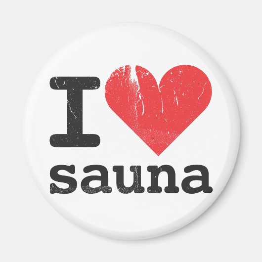 I Liebe Sauna Magnet (Vorne)