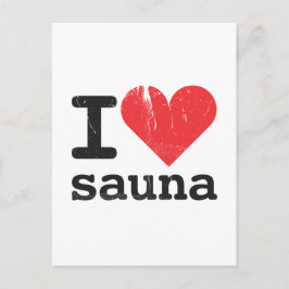 I Liebe Sauna Postkarte